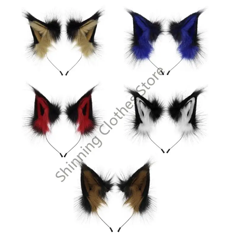M68A Cats Foxes Wolf Ears Cosplay Accesorios para cabello Ears animales Hoop