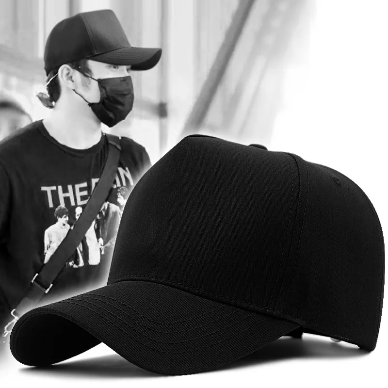 Men Women Hats Big Head Plus Size XXL Oversize High Crown Adjustable Plain Casual FashionTrucker Baseball Cap 56-60cm 61-65cm