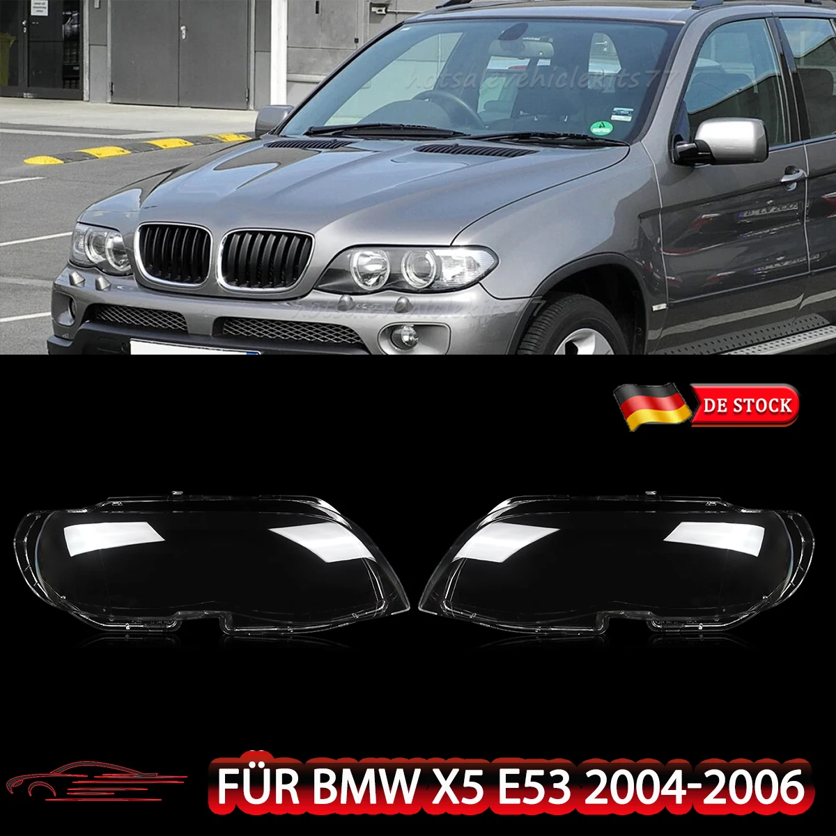 

Headlight Shell For BMW X5 E53 2004-2006 Headlamp Lens Cover Left Right Car Light Protective cover Transparent Lampshade lens