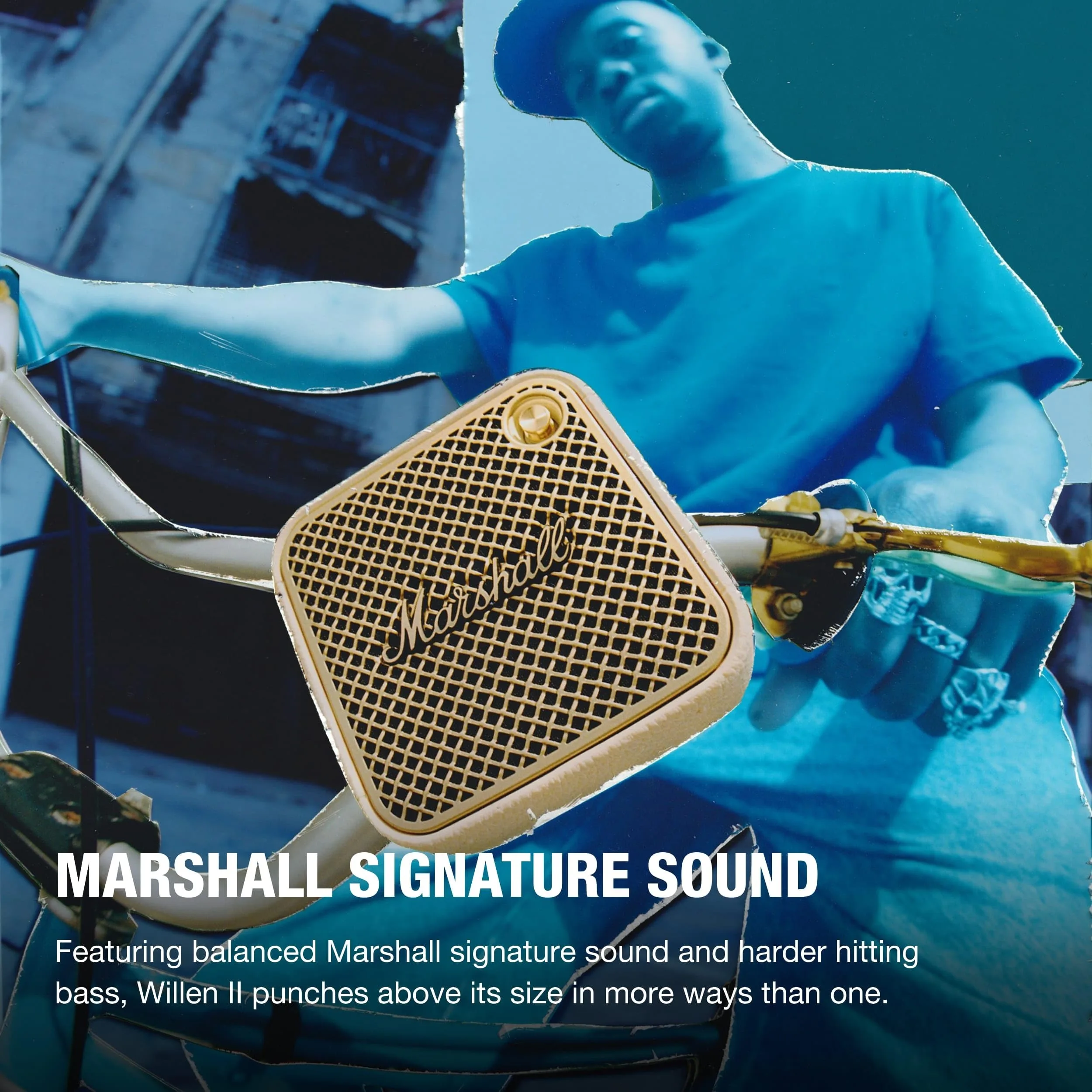 Marshall Willen II Bluetooth Speaker, 2-inch Driver, IP67 Dustproof, Multipoint Connection for Travel, Picnic and Backyard Use
