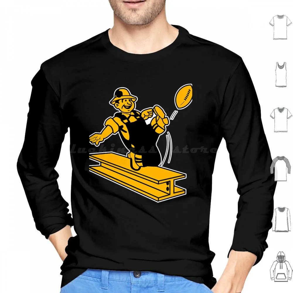 1962 Steelers Steely Mcbeam Hoodie cotton Long Sleeve Steelers Football Pet Football George Pickens T J Watt Kenny