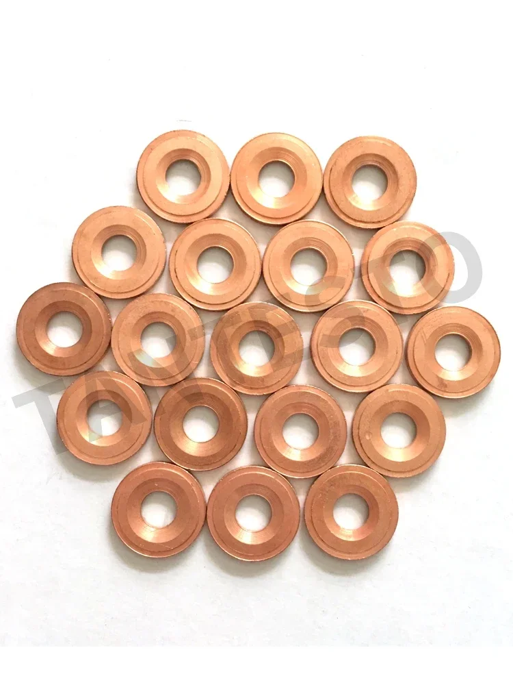 100 قطعة حاقن كرين الأنابيب النفط العودة النحاس غسالة جوانات أداة إصلاح أطقم 7X15/9X18 ل دينسو بوش القط الكمون سيمنز