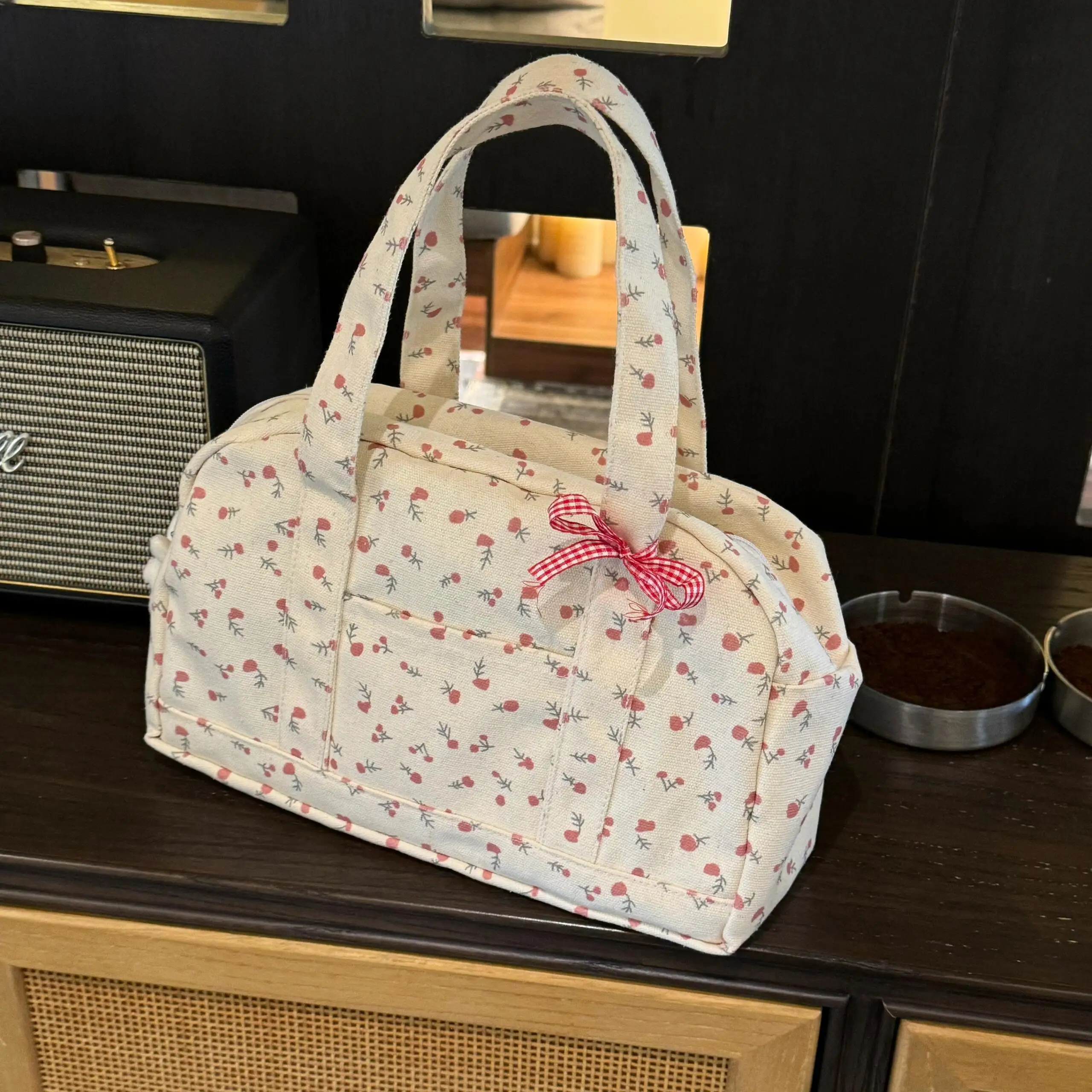 

Korean Sle Floston Handbag Large Capaci ort Trip Travel Tote Bag Single oulder Bag Commuter Sle Canvas Universal