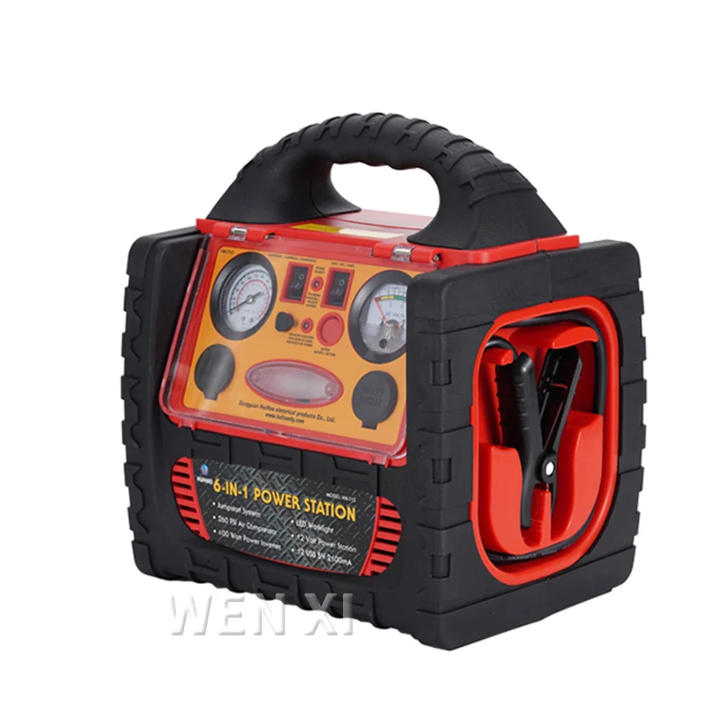 

12/24V 22KMAH Portable Power Station Jump Starter With 260 PSI Tire Inflator/Air Compressor 400W Power Inverter Dual AC/DC Ports