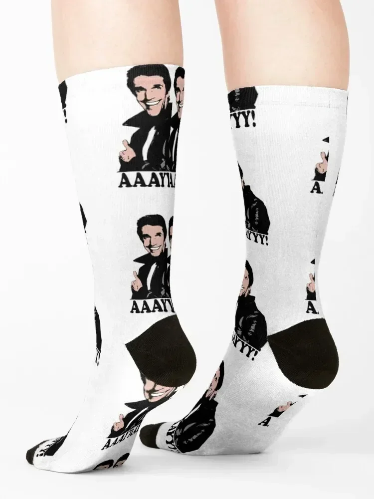 The Fonz Happy Days Aaayyy! Essential Socks with print loose man luxe Girl'S Socks Men's
