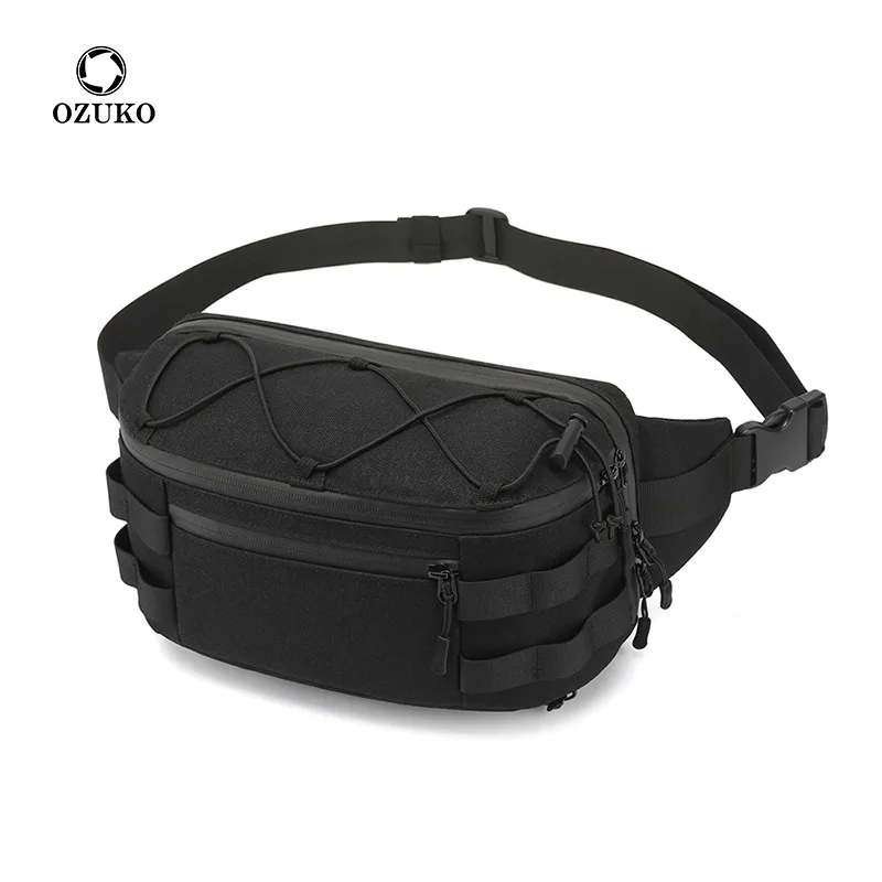 OZUKO-bolsa deportiva impermeable para atletas, riñonera ajustable de alta calidad, para senderismo, deportes al aire libre, portátil, oblicua