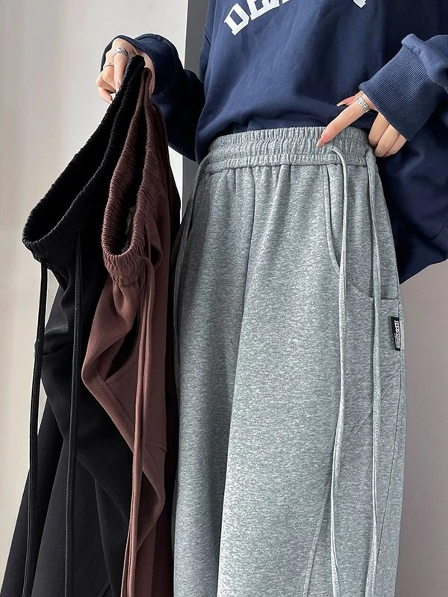 

Женские широкие спортивные брюки для повседневной носки, прямые, для альпинизма, с высокой талией, эластичные, в корейском стиле, цветные, рабочая одежда