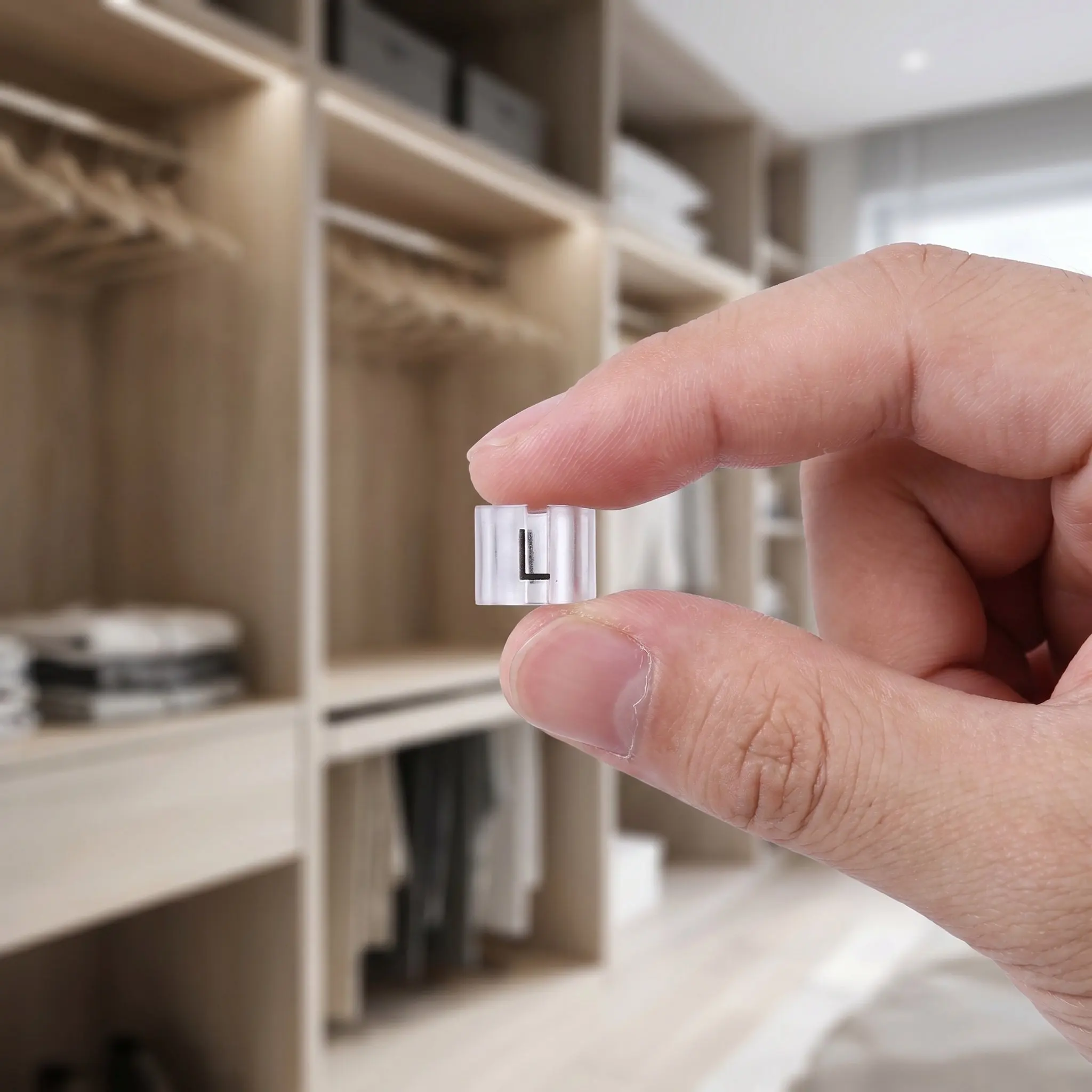 100 unidades de sujetadores de etiquetas de plástico con clip, para marcar la talla de la ropa, etiquetas de talla grande (L) para la organización de prendas en tiendas minoristas.