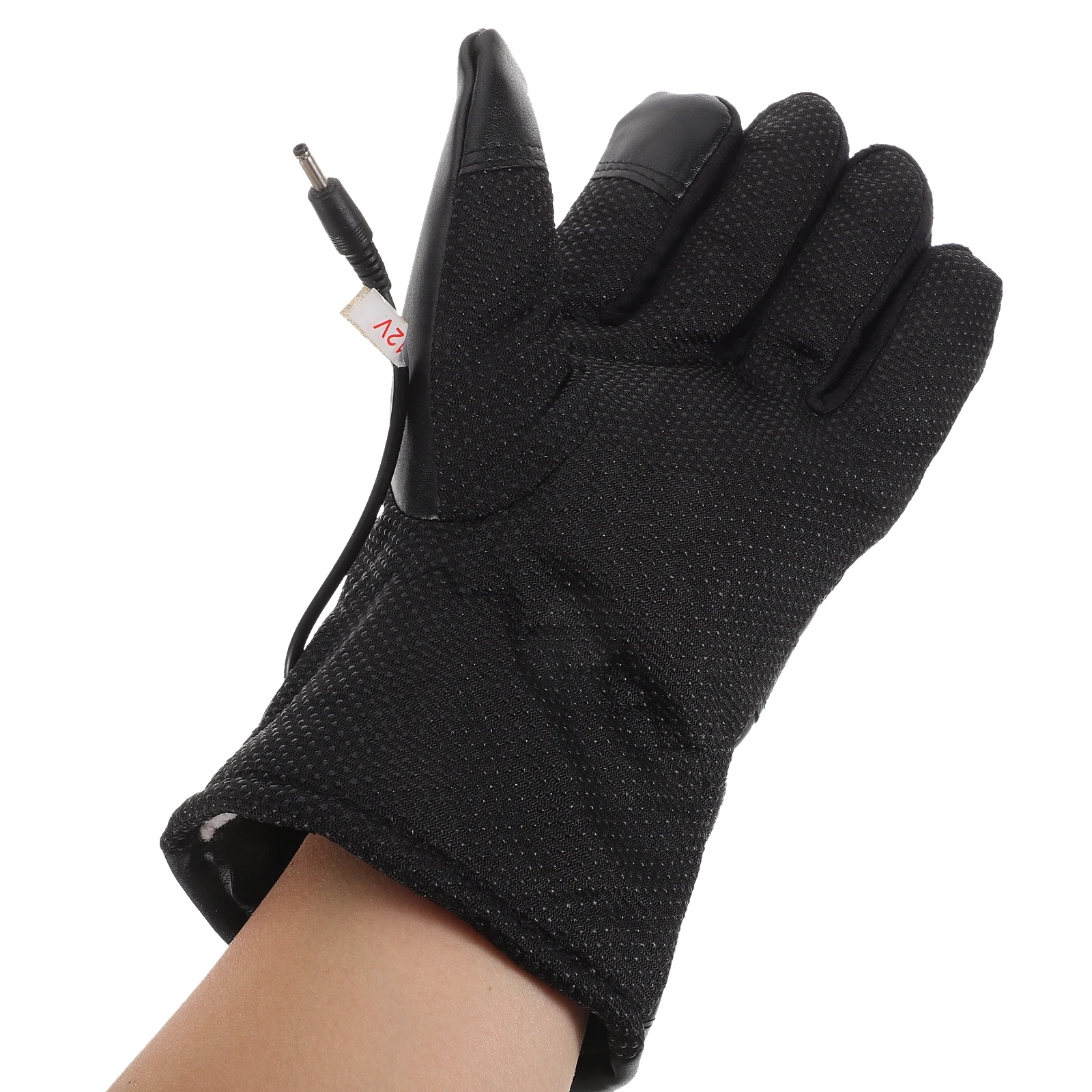 

1Pair Heated Gloves PU Electric Heating Cold Weather Motorcycle Riding Winter Thermal Hand Warmer Gloves for Men Women