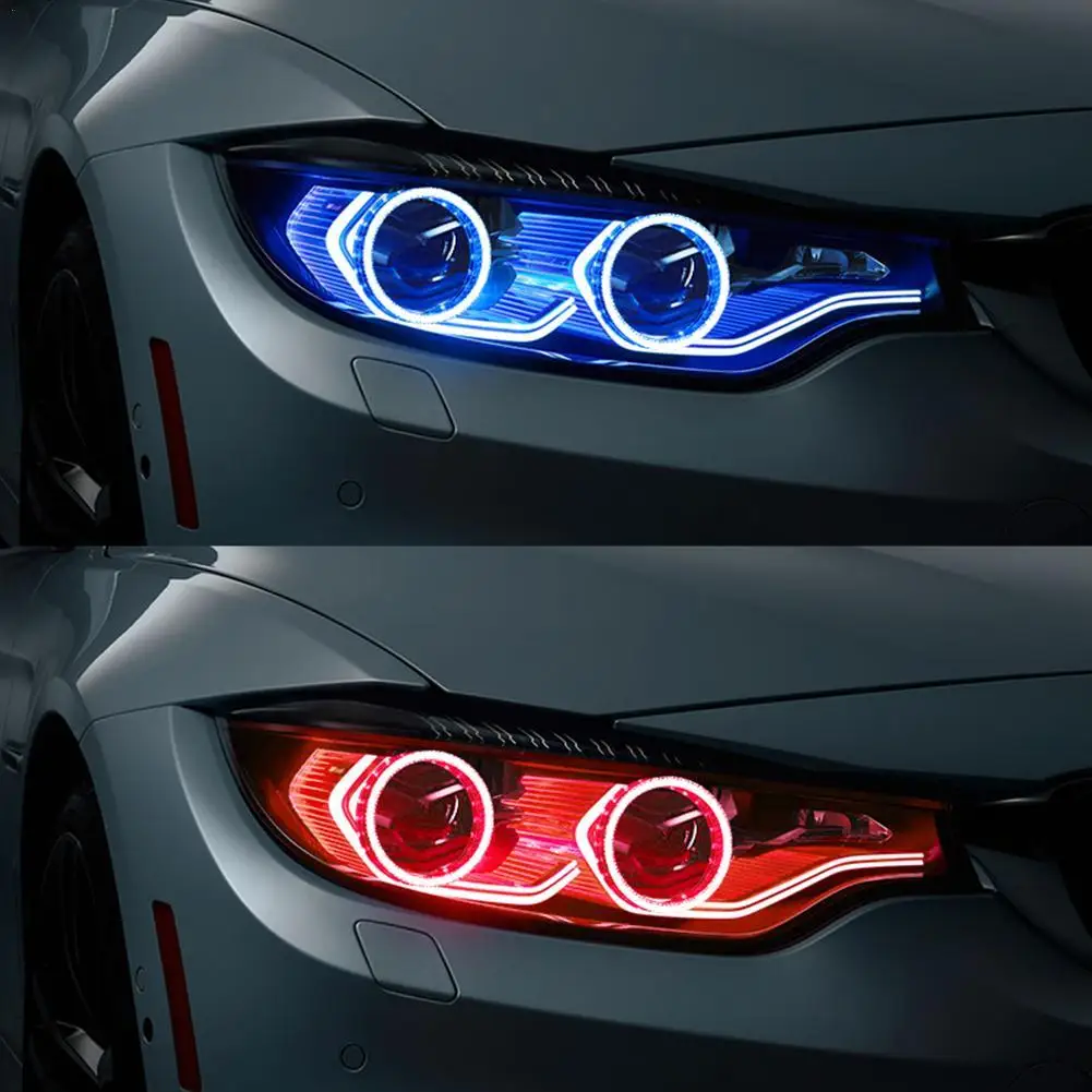 

2Pcs 2.5 Inches Car Angel Eye Decorative Light APP Bluetooth Modified Light Car Decorative LED Headlight