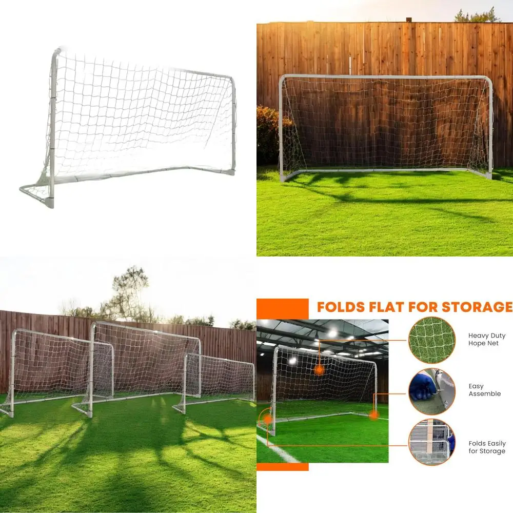 

Портативные стальные футбольные ворота - легкие, удобные для переноски, идеально подходят для индивидуальных или командных тренировок, доступны в 3 размерах