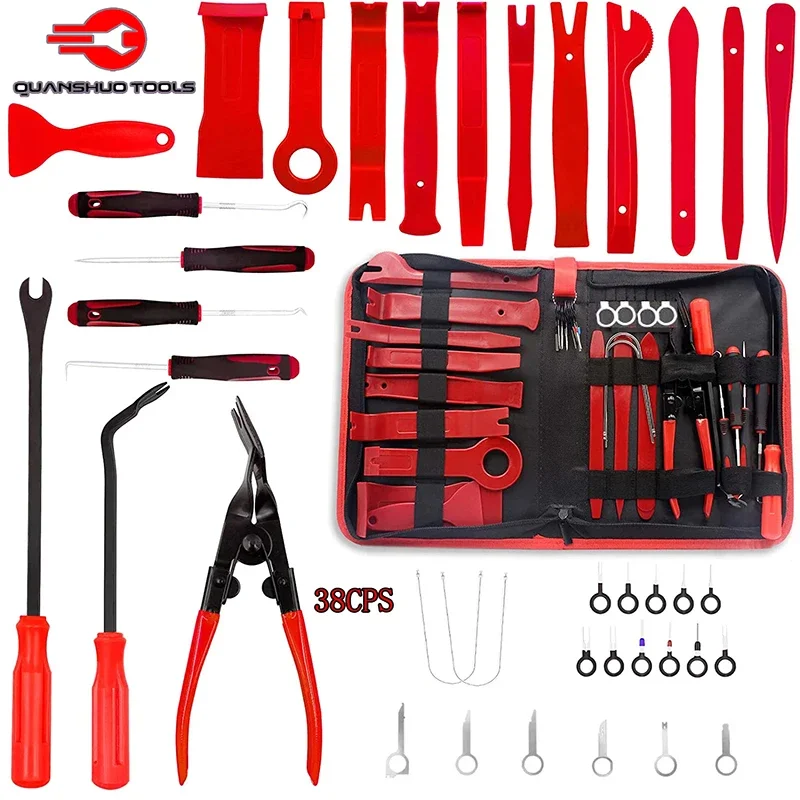 

38pcs Hand Tool Set Pry Disassembly Tool Interior Door Clip Panel Trim Dashboard Removal Tool Kit Auto Car Opening Repair Tool