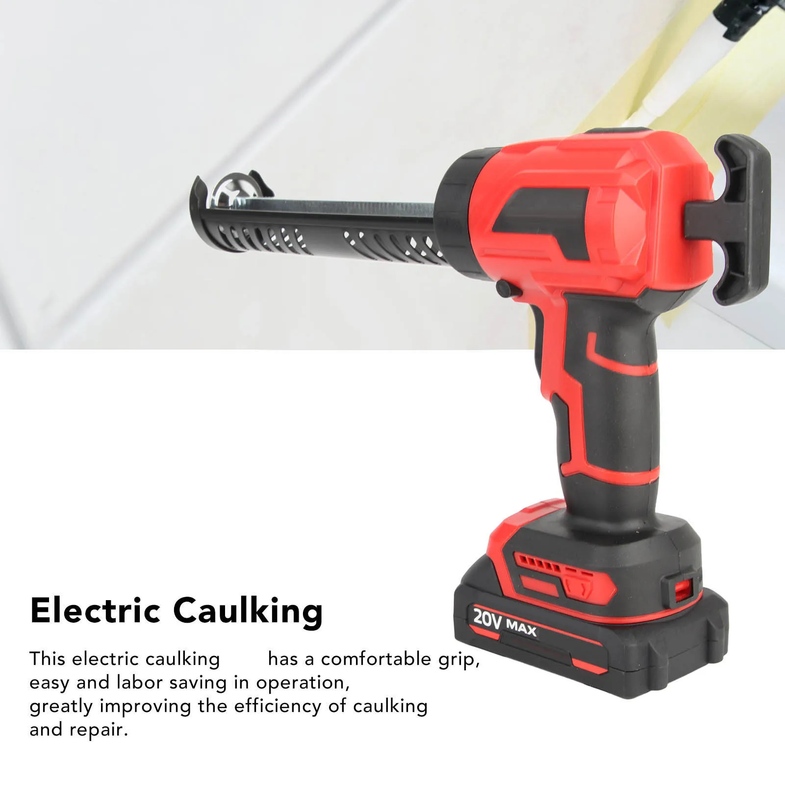 Electric Caulking Gun 4 Variable Speed Cordless Caulk Gun for Home Renovation