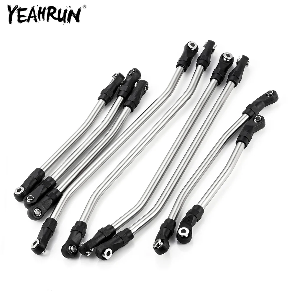 YEAHRUN 353mm Stainless Steel Link Rod For 1/10 Axial SCX10-III JT Gladiator AXI03006 RC Off-Road Car Upgrade Parts