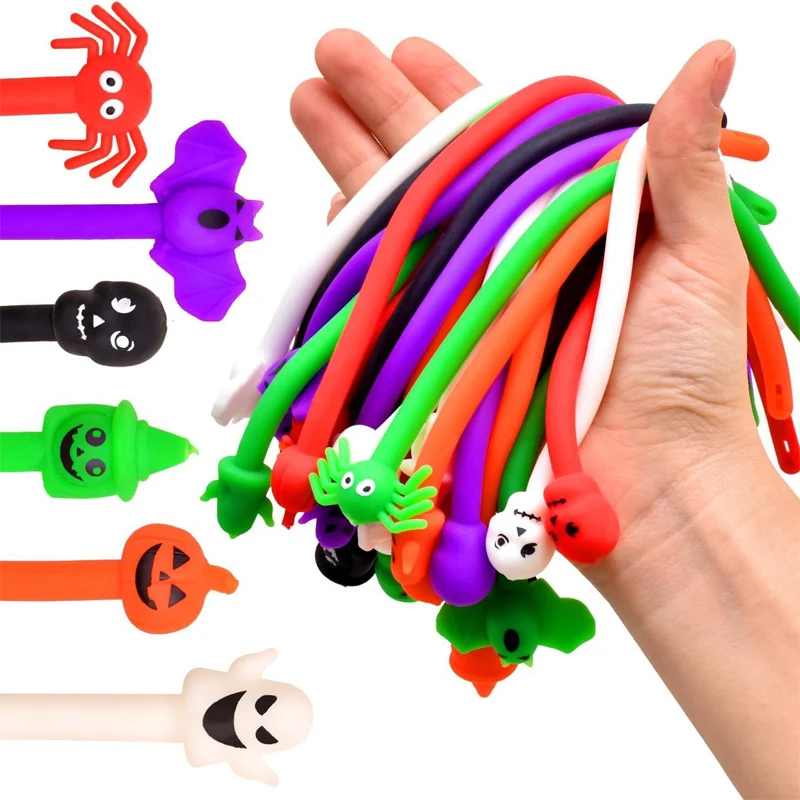 

10PCS Halloween Stretchy Strings Fidget Sensory Toys for Kids Adults Calming Down Anxiety ADHD Birthday Party Favors Gifts