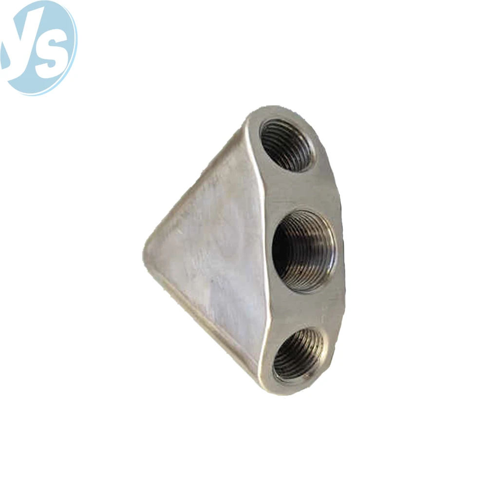 Stainless Steel 3 Hole Sewer Jetting Nozzle 6000PSI High Pressure Drain Cleaning Nozzle for Pipeline Dredging Washing