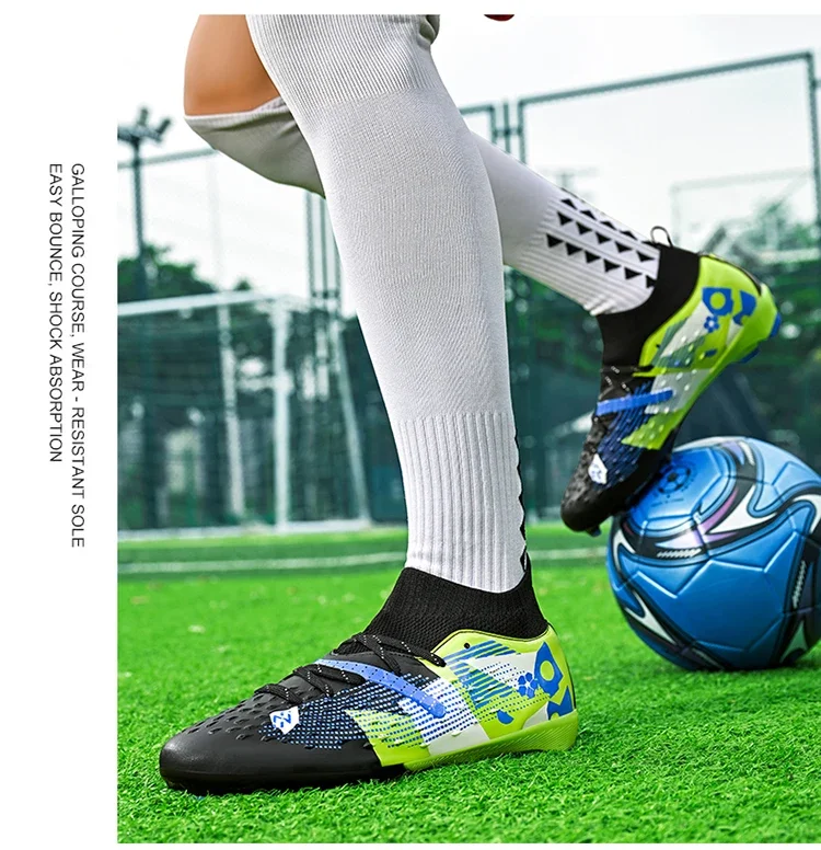 Neue Männer Fußball Schuhe Hochwertige Outdoor Hohe Knöchel Ultraleicht Indoor Fußball Stiefel Nicht-Slip Sport Schuhe Futsal Nicht-Slip – Detail 9
