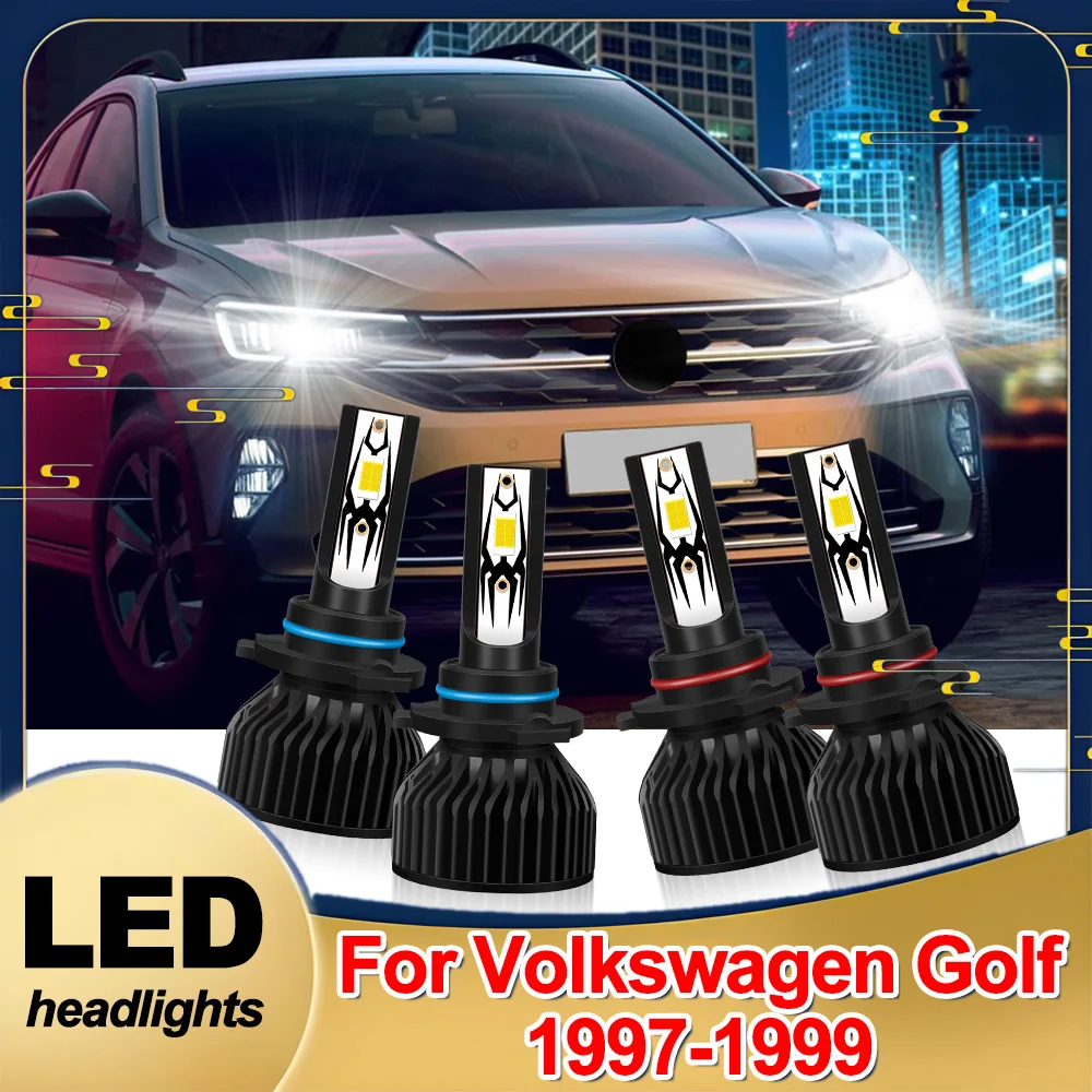 

For Volkswagen Golf 1997-1999 LED Headlights Conversion kit Hi-Lo Beam light Bulbs 20000LM Cooling Fan headlamp internal drive