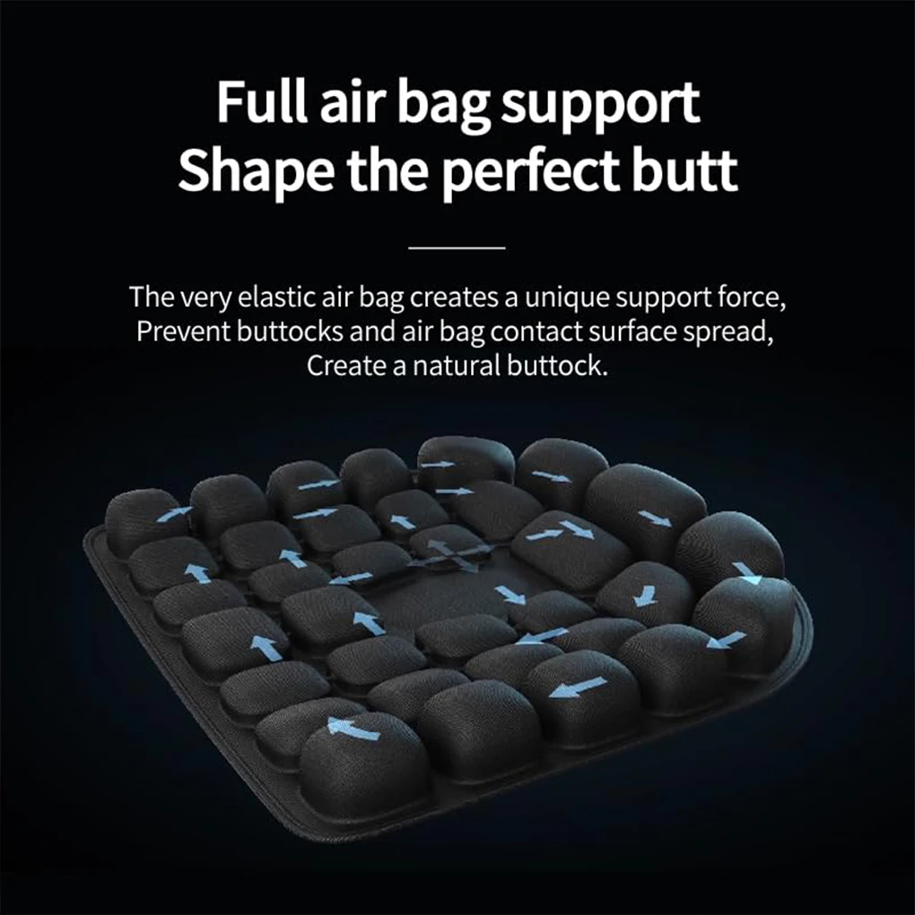 Air Bags Travel Cushion Portable Self-Inflatable Anti-Slip Breathable 3D Air Cell Seat for Car, Office Chair, Wheelchair
