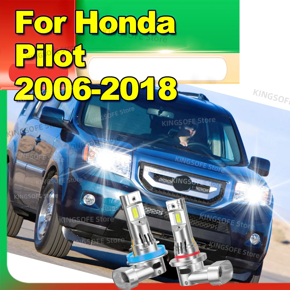 

2/4 шт. автомобильные светодиодные фары 6000K, Plug and Play, 12V для Honda Pilot 2006-2018 2007 2008 2009 2010 2011 2012 2013