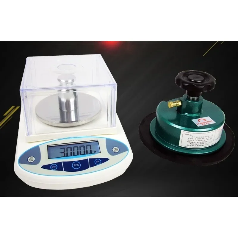Electronic balance and disc sampling knife, gravimeter