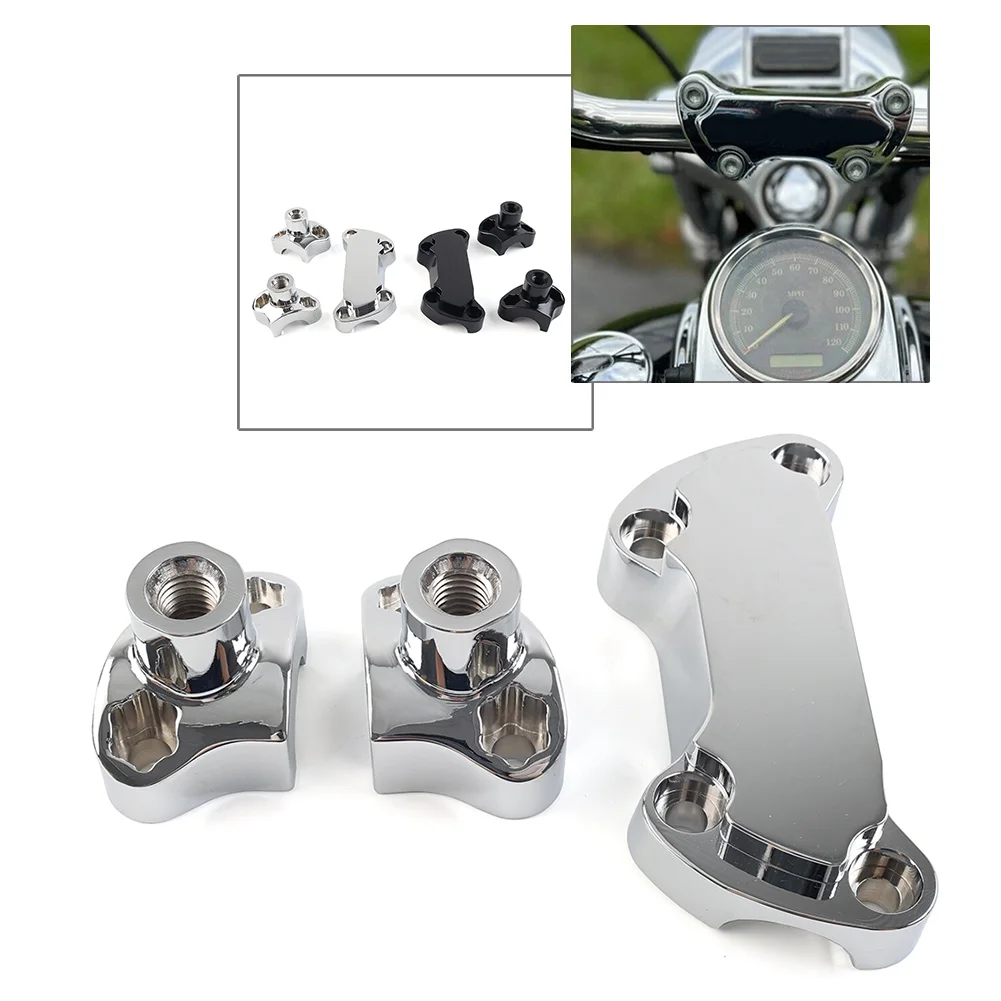 

Motorcycle 1.7" Handlebar Risers Top Clamp For Harley Davidson Dyna Softail Sportster