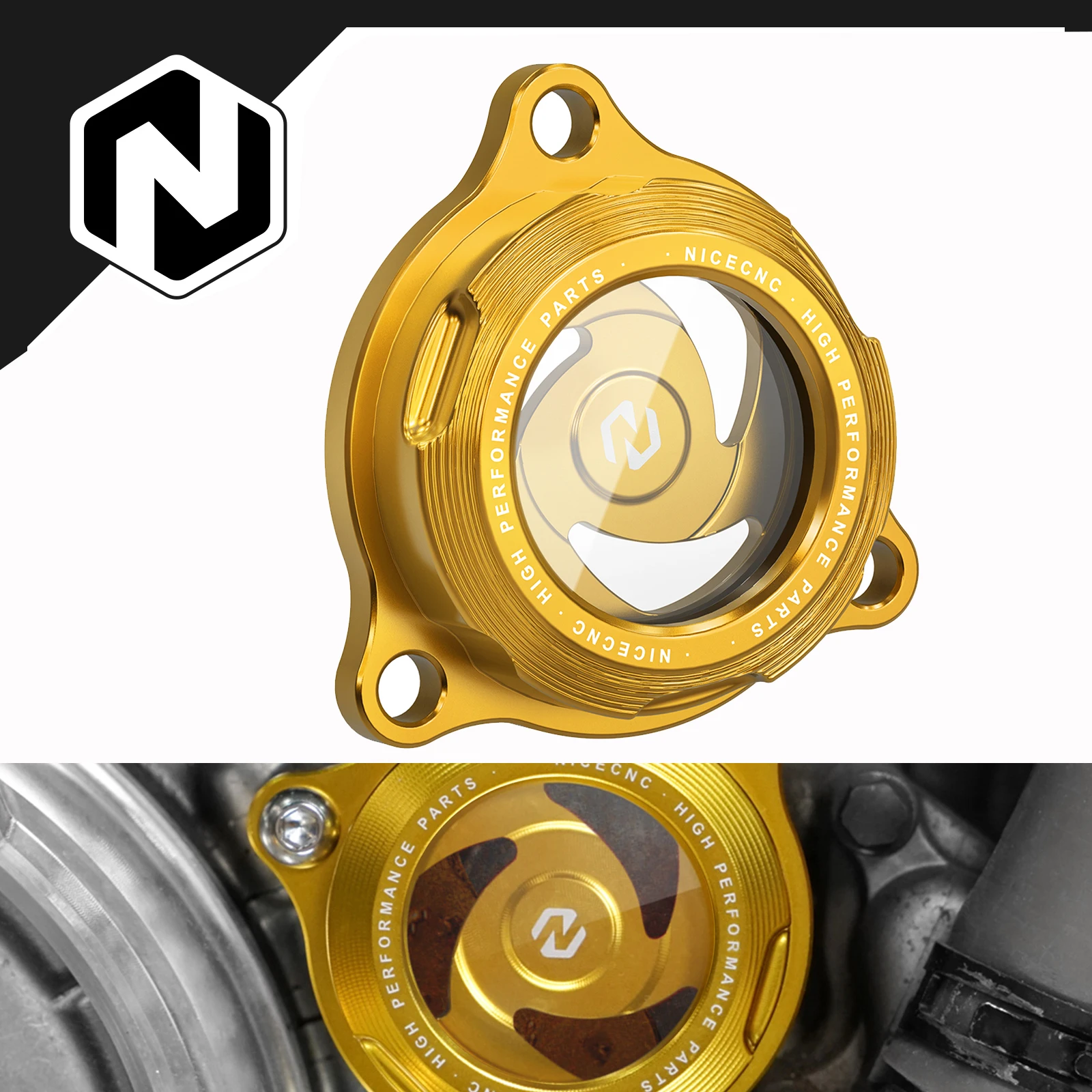 

NICECNC For SUZUKI DRZ400S 2000-2024 Engine Oil Filter Cap Cover DRZ400E DRZ400SM DRZ400 E S SM DRZ 400E 400S 400SM 00-24 Gold