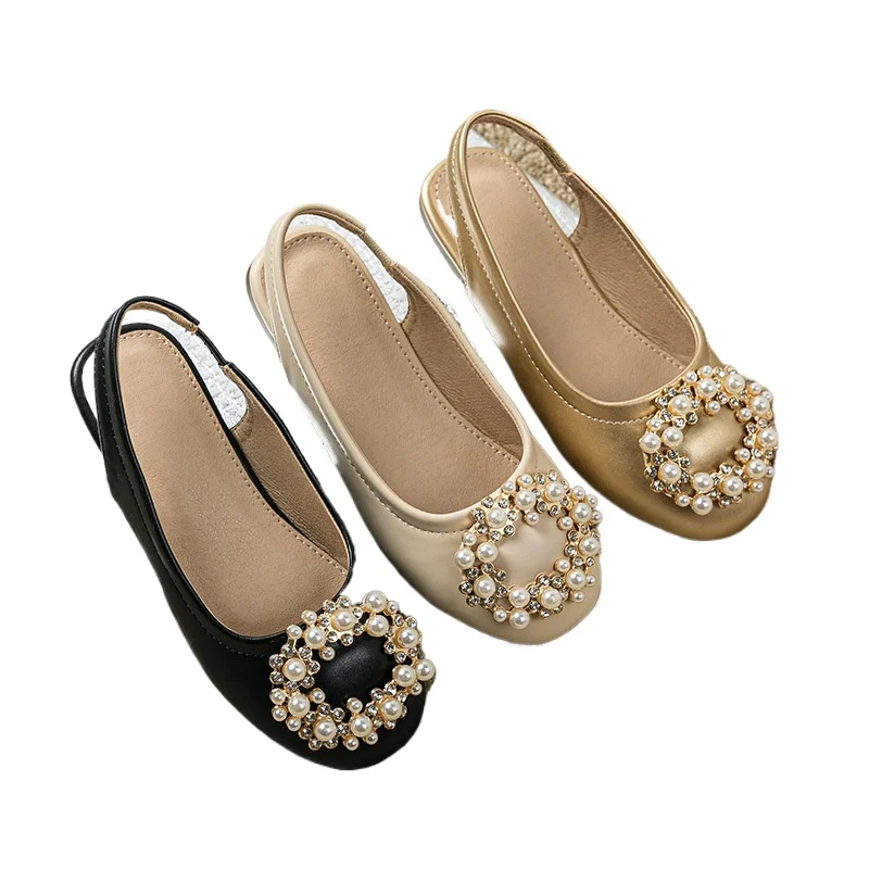 

Fashionable Trendy Single Shoes for Girls Princess Party Dress Shoes Children Pearl Single Shoes Breathable Non-slip Comfortable