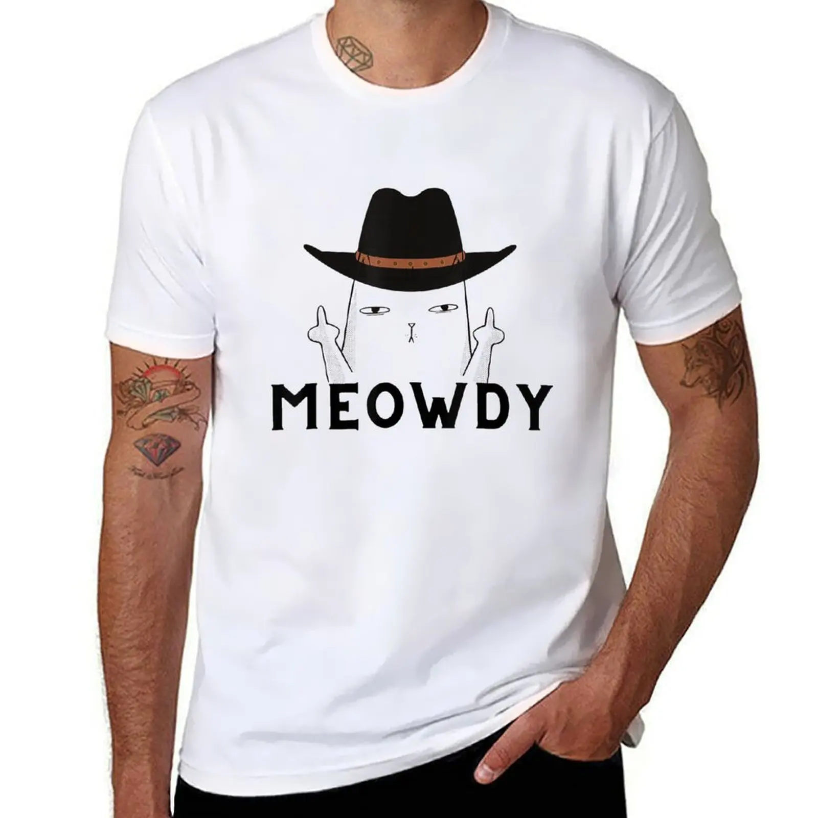

Meowdy, Funny Mashup Meow and Howdy ,Cat Meme,Cat Lover T-Shirt t shirts for man cotton t shirts for man graphic vintage T-Shirt