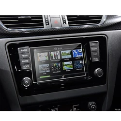 Tempered glass film protector For Skoda rapid 2016- 2018 2019 2020 2021 6.5 inch 6.5inch car radio gps Navigation Screen Sticker