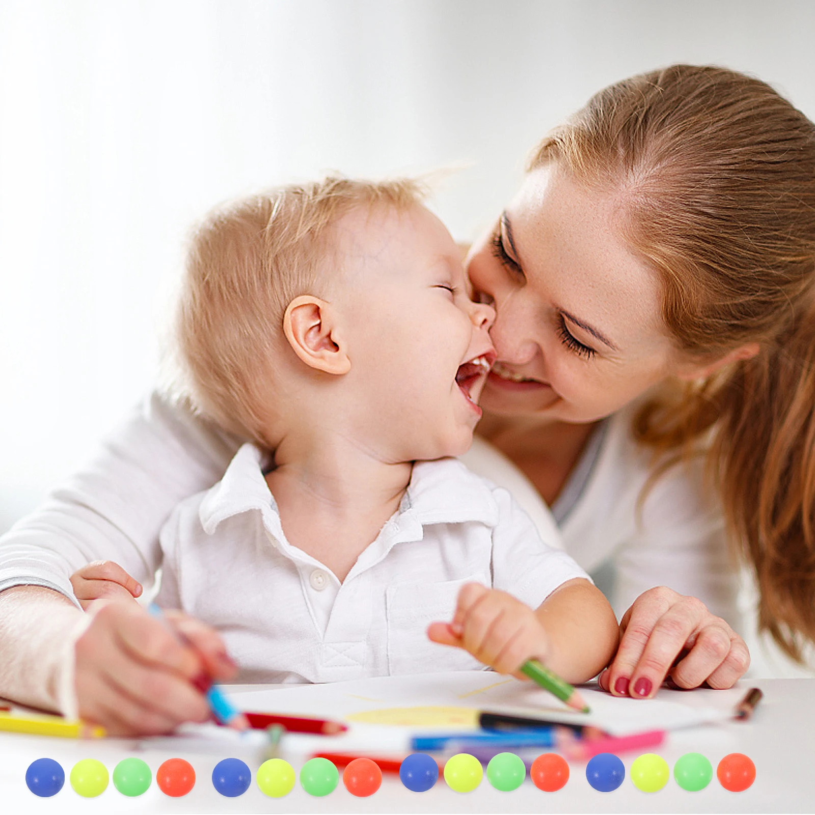 

120Pcs Solid Small Counting Balls Colored Math Teaching Supplies Educational Learning Aids for Kids Hand Eye Coordination