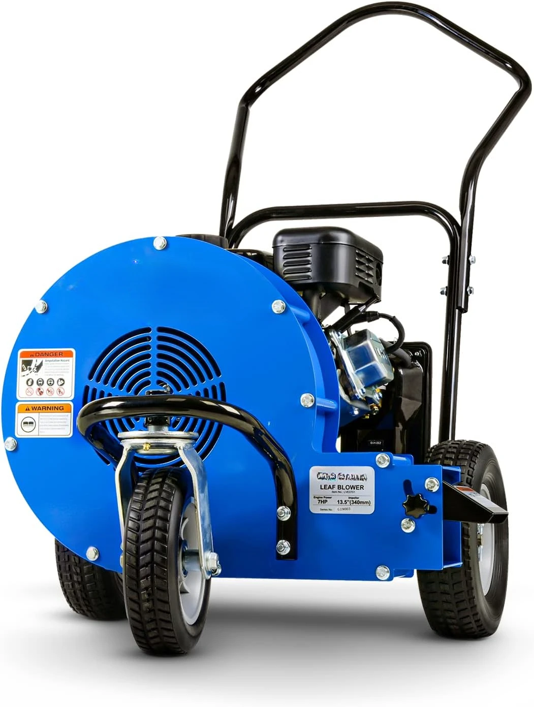 

Leaf Blower Wheeled Walk Behind Jet Sweep Manual-Propelled Powerful 7HP 4 Stroke OHV Motor Output Wind Force of 200 MPH /