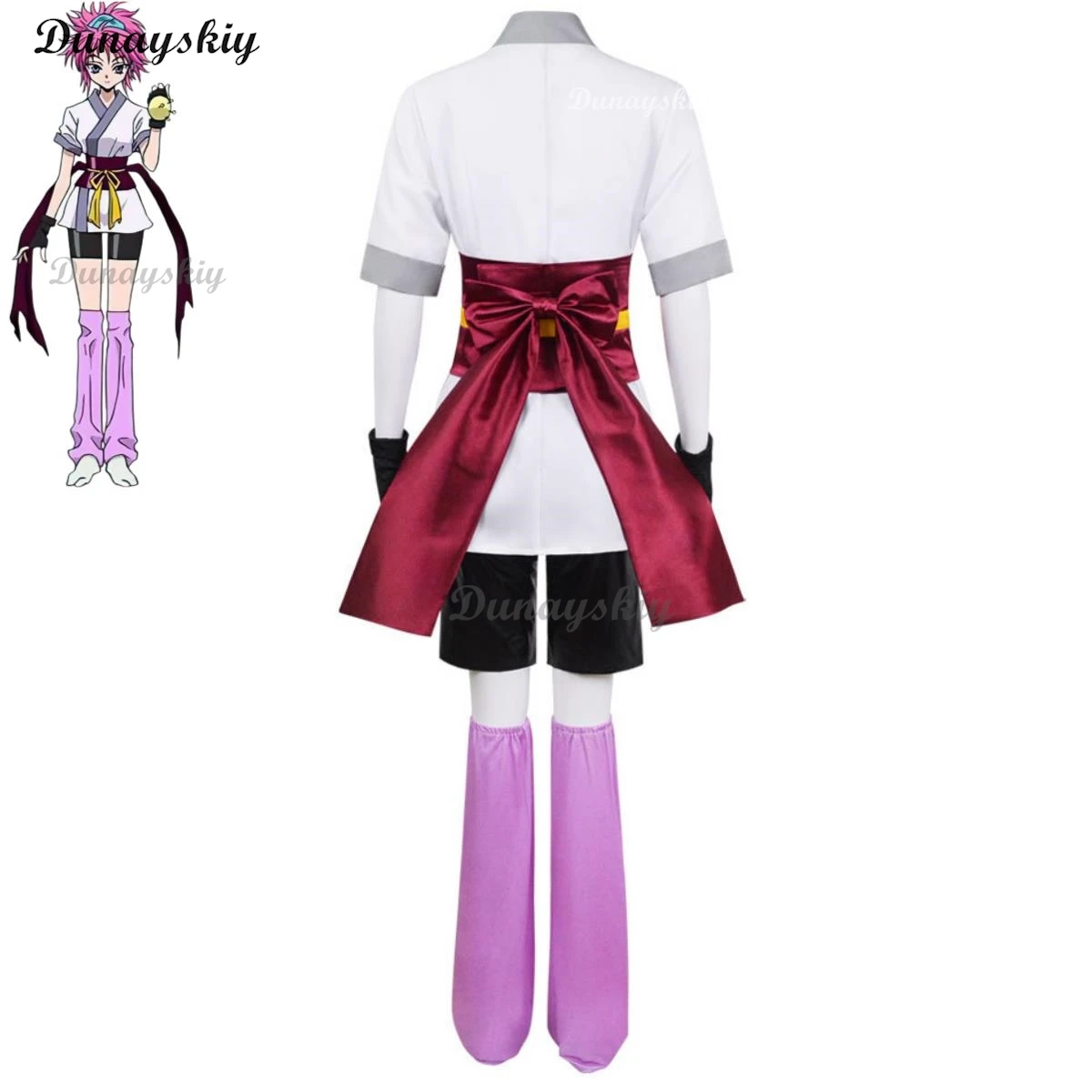 Anime Hunter×Hunter Machi Cosplay Costume Phantom Troupe Japanese Kimono Uniform Wig Sexy Woman Halloween Carnival Role Play Set