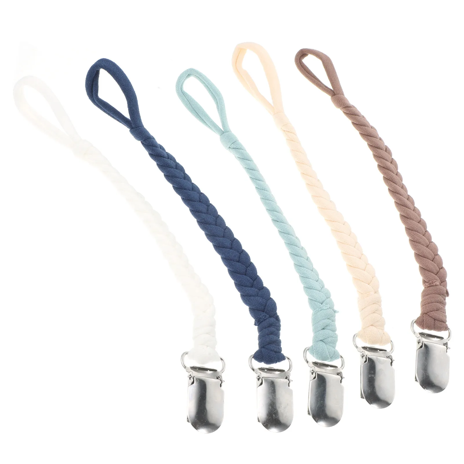 

Набор из 6 держателей для детских пустышек: безопасный, гладкий дизайн, оптимальная длина, предотвращает удушье, легко держать, портативные клипсы для сосок младенцев