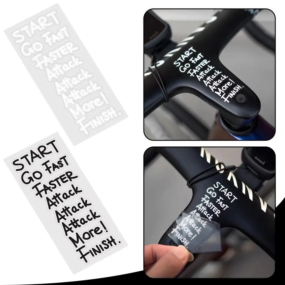 AliExpress NONE DIY Bicycle Stickers For Bicycle Frame And Handlebars “Go Fast，Attack More”Waterproof Decorative Incentive Sticker