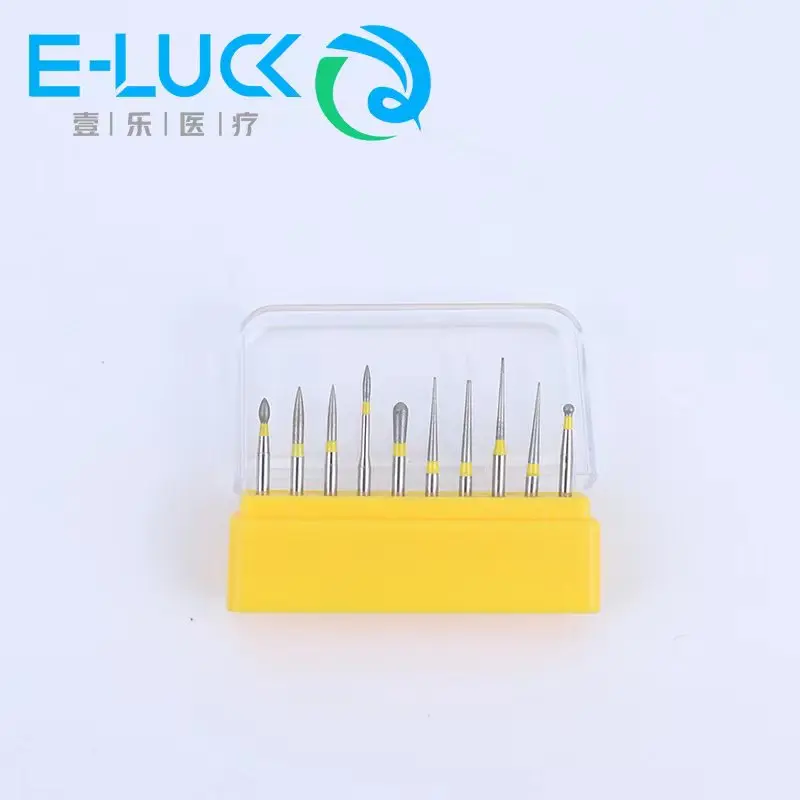 10pcs/Box  Dental Polished Diamond Bur  FG-105 High Speed Handpiece Use