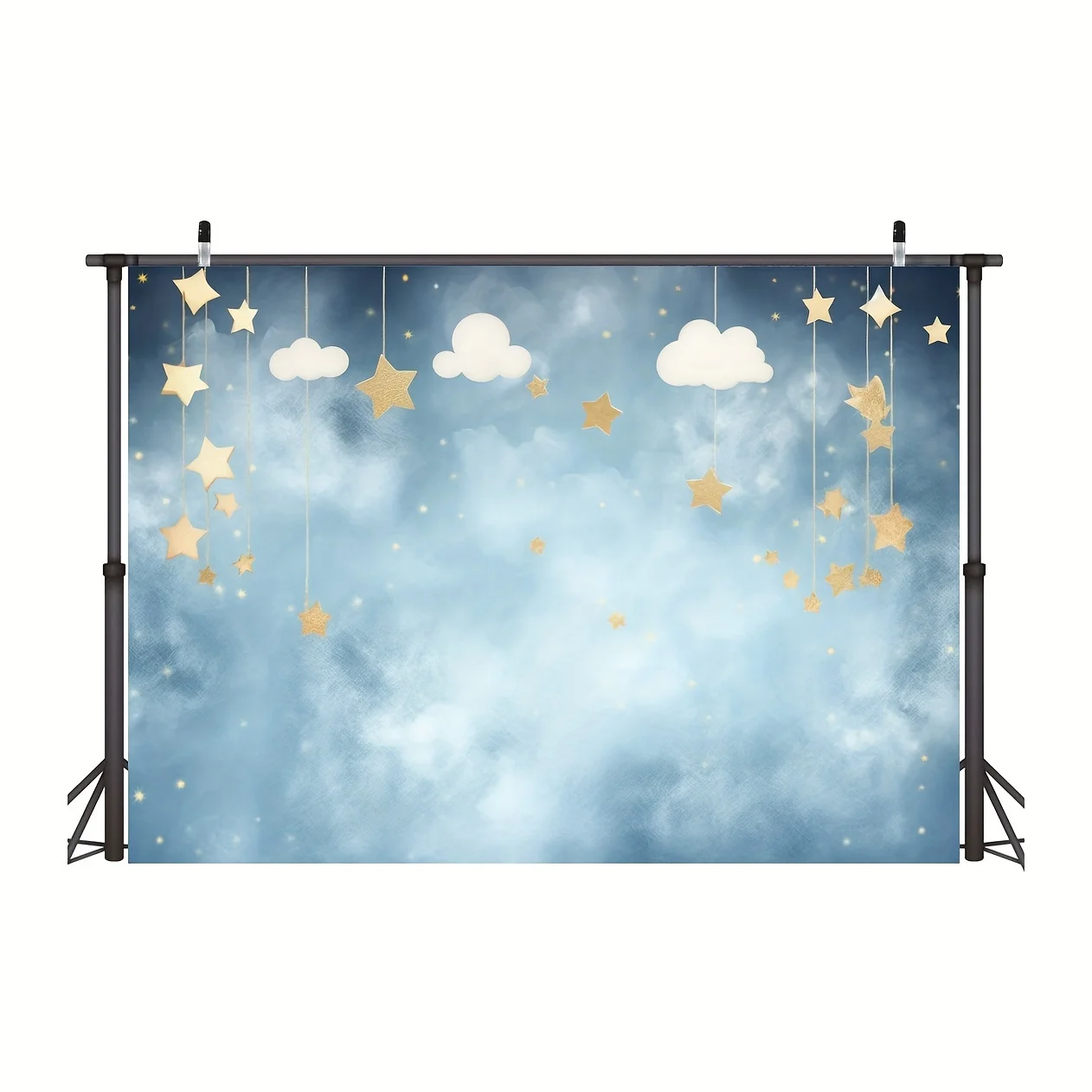 1 piece of Blue and White Cloud Dreamland Photography Background - Hanging Venus Prop - Sparkling Little Star Advanced Banner