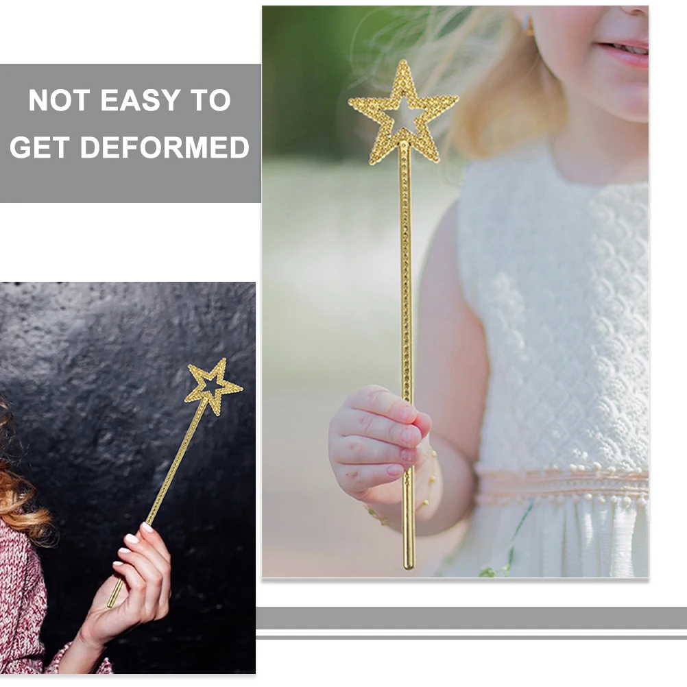 

Golden Lightweight Fairy for Girls Star Stick Angel Party Prop Kids Stage Decoration Cosplay Accessory