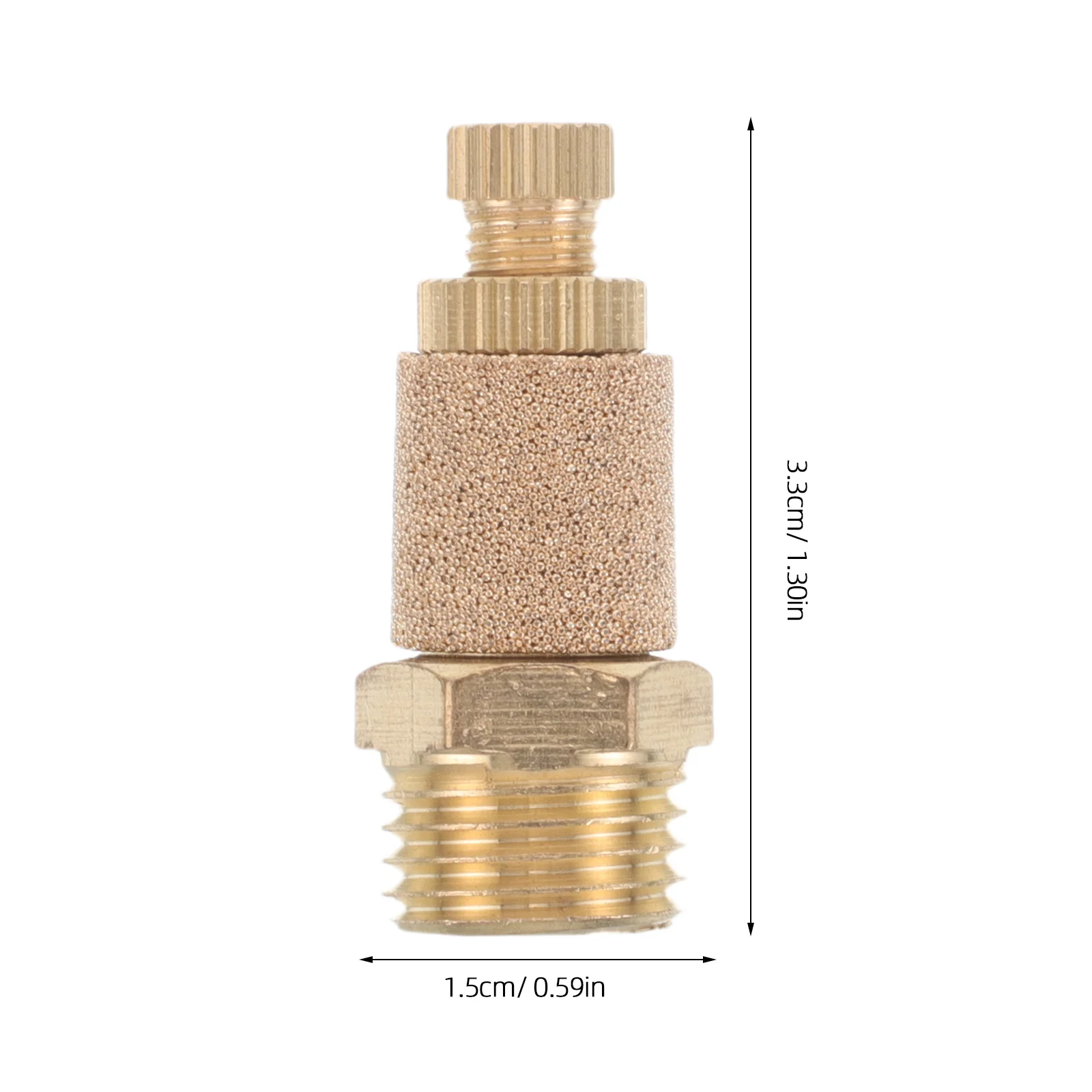 5Pcs Pneumatic Muffler Brass Exhaust Hexagonal Filter Air Compressor Accessories Pipe Hose End Fitting Noise Reduction