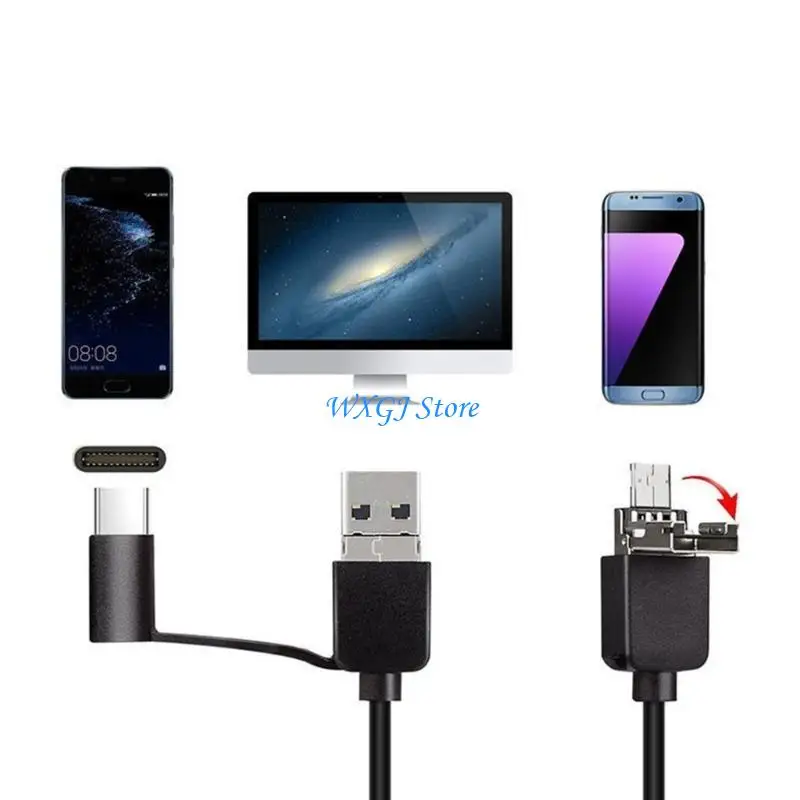 

37JE USB 3 in 1 6 LED Endoscope Camera Snake Inspection Borescope Camera