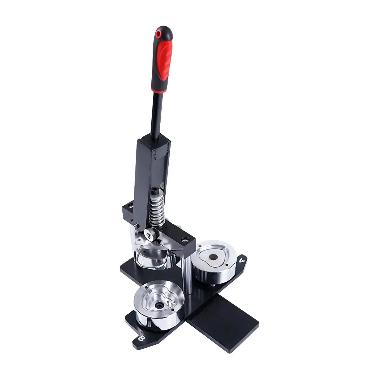 Heart-Shaped Button Maker Machine Interchangeable Molds Badge Button Press Machine with 100 Sets Maker Supplies & Circle Cutter - Image 2