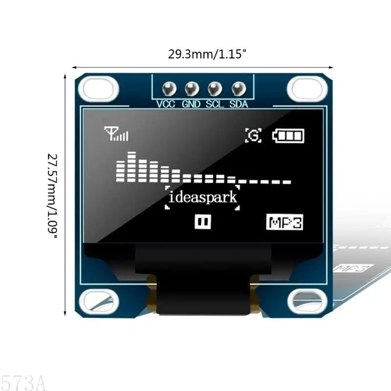 573A Blau/ Gelb+Blau/ Weiß OLED 0,96 Module I2C IIC -Kommunikation Computeranzeige