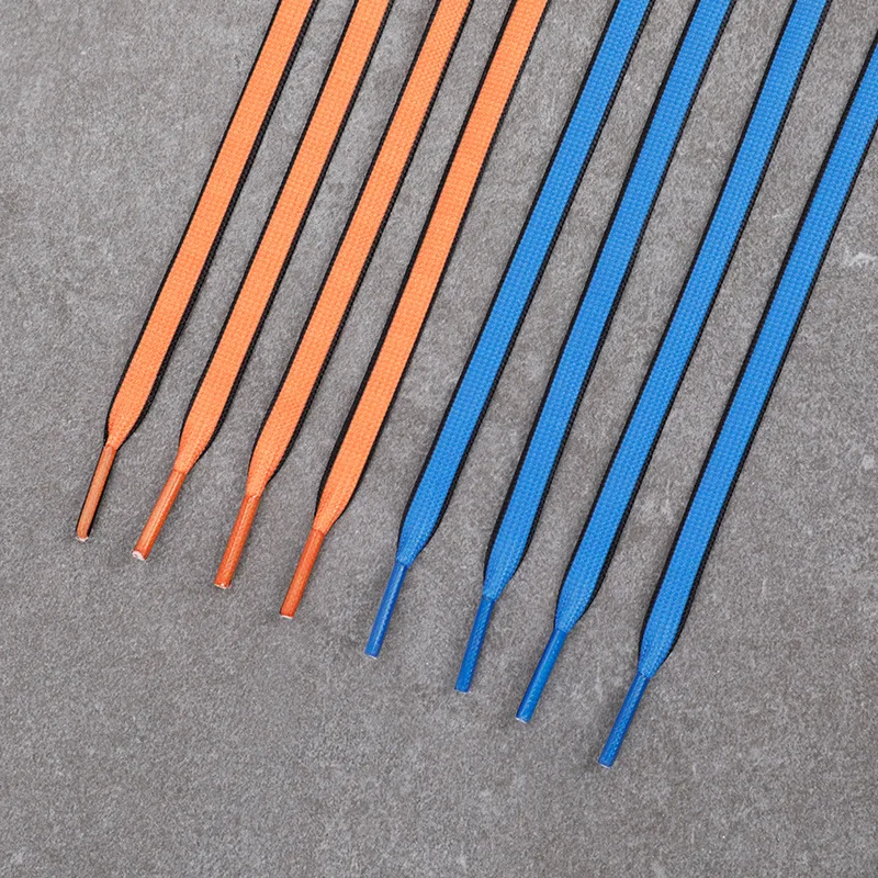 Two-dimensional Orange Blue Fashion Colorful Flat Shoelaces Flat Canvas Sneakers Shoe Laces Shoes Strings Shoe Accessories