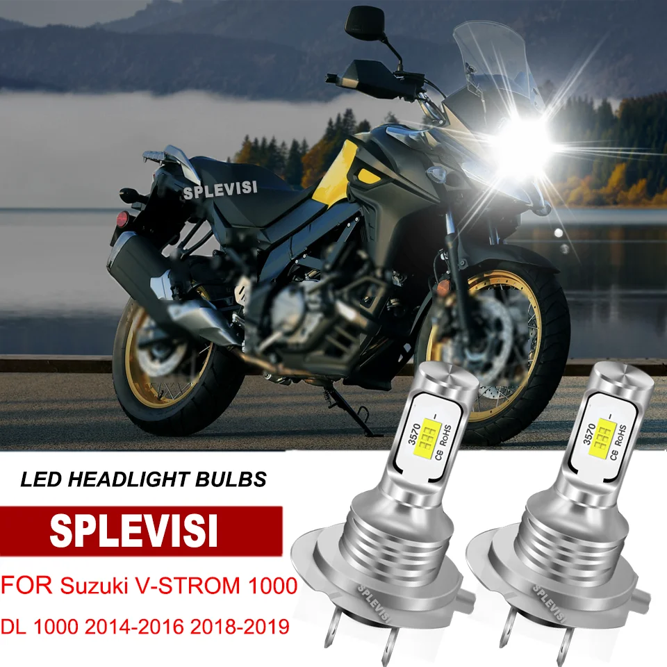 

pack of 2 H7 Headlight Light Bulbs for Suzuki V-STROM 1000 DL 1000 2014-2016 2018-2019 DL650 2017-2020