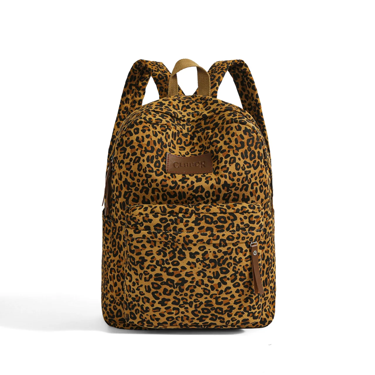 Korean Retro Leopard Print Backpack Large Capacity Lightweight Travel School Bag Fashionable Casual Daypack Laptop Rucksack