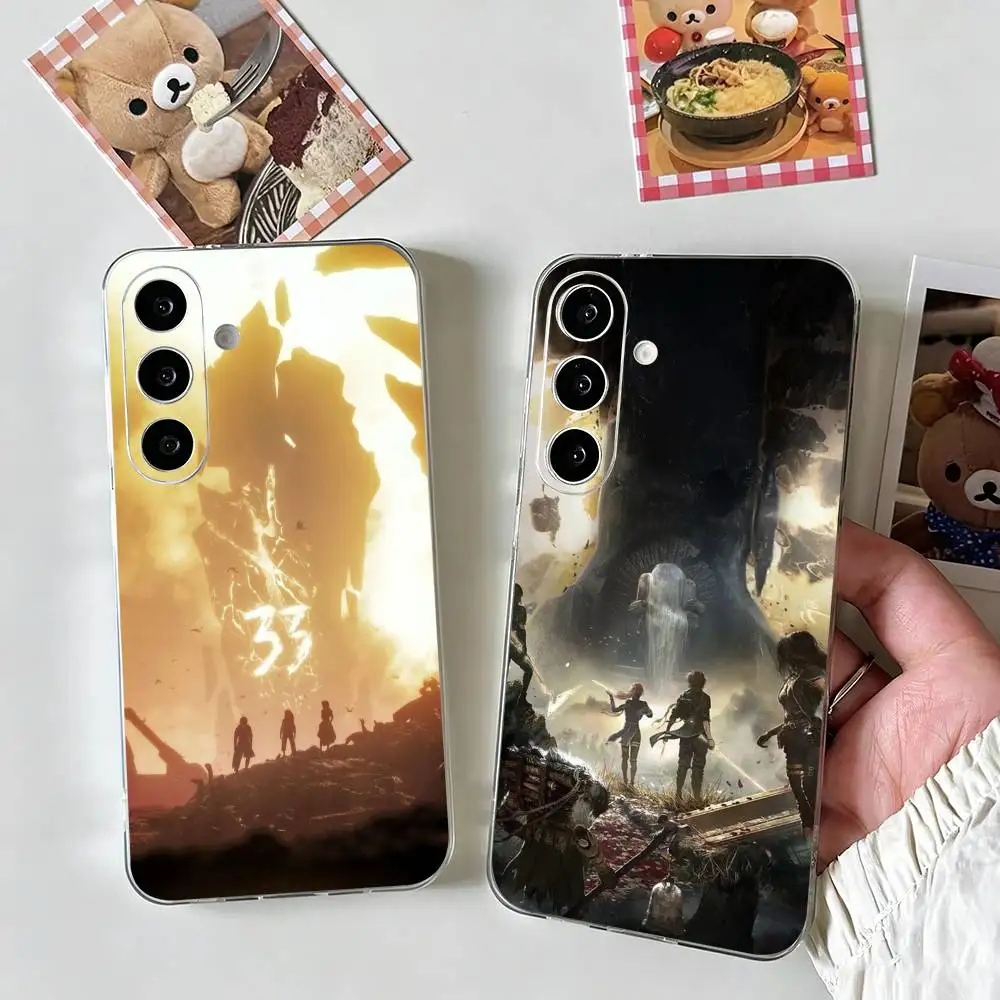 

Clair Obscur Expedition 33 Phone Case For SamsungA10,12,20,21S,30,31,40,50,51,52,70,71 Transparent Cover