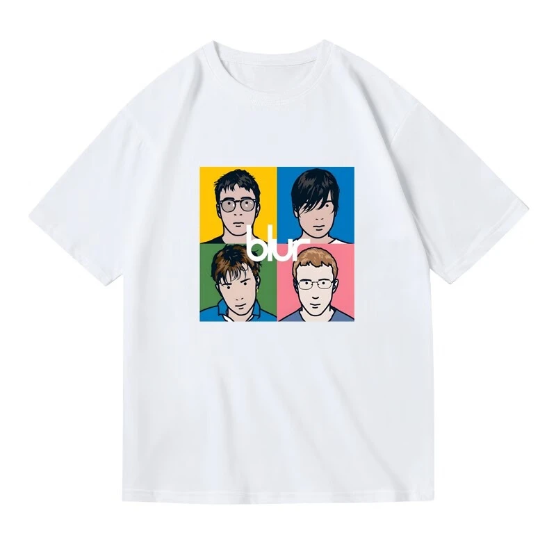 

BLUR American Rock Band Printed Peripheral Street Fashion Brand Round Neck Summer Men's and Women's T-shirts High Quality Tee