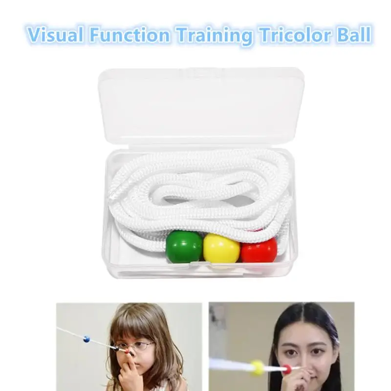 

1Set Sports Eye Sight Train Three Beads Brock String Vision Convergence Insufficiency Training Tool Target Pointing Practice