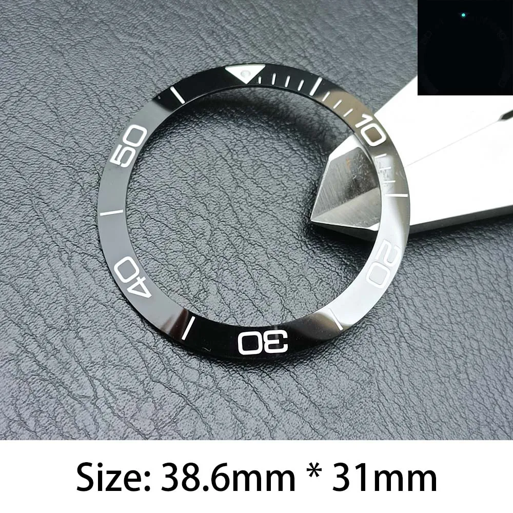 Tilt 38.6mm * 31mm Various Bezel Ceramics Bezel GMT and 40mm Men\'s Diving watch Insert Replacement Surface