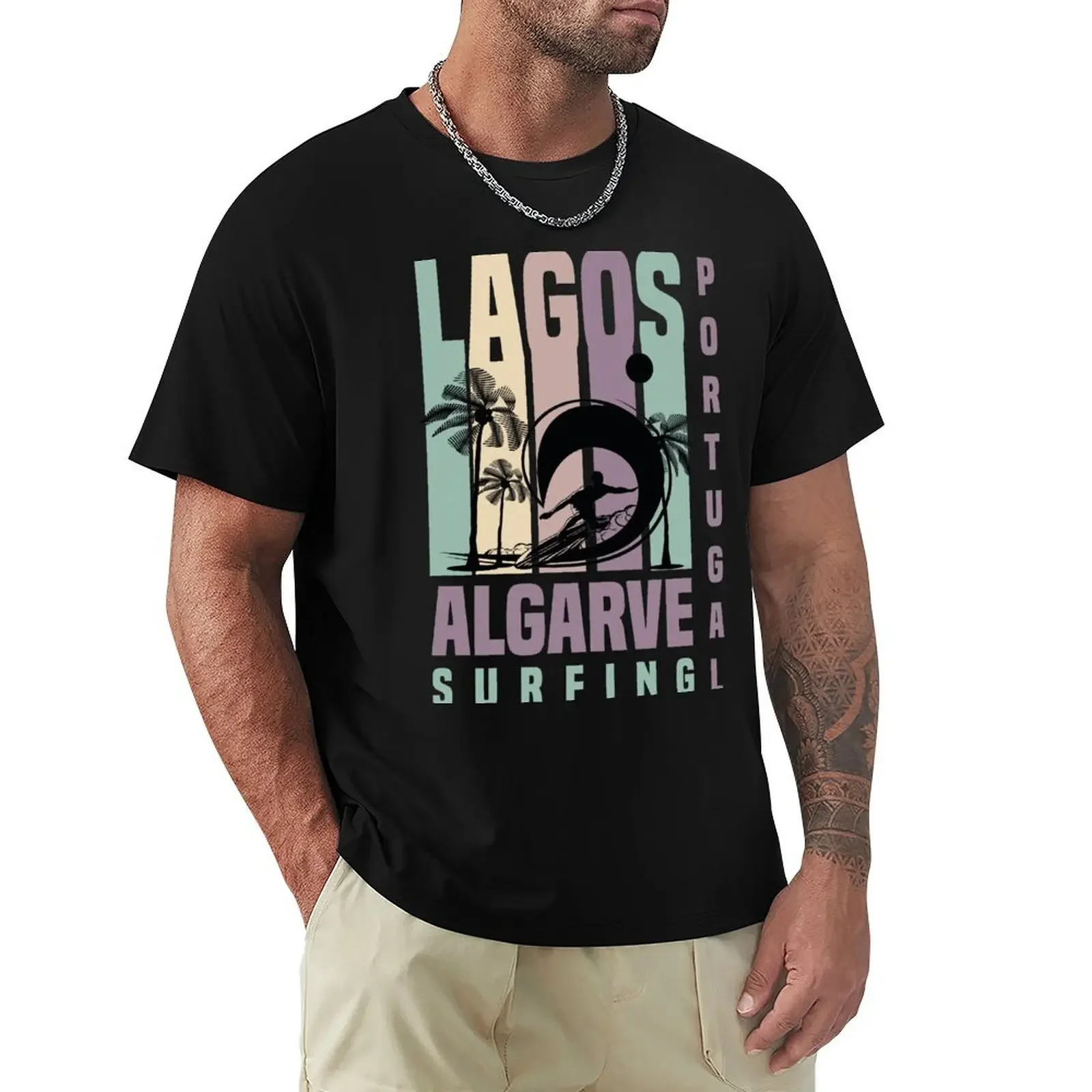 Lagos Algarve Surfing Surf Portugal Beach Gift - Surfing Is My Passion T-shirt plus size tops Men's cotton t-shirt